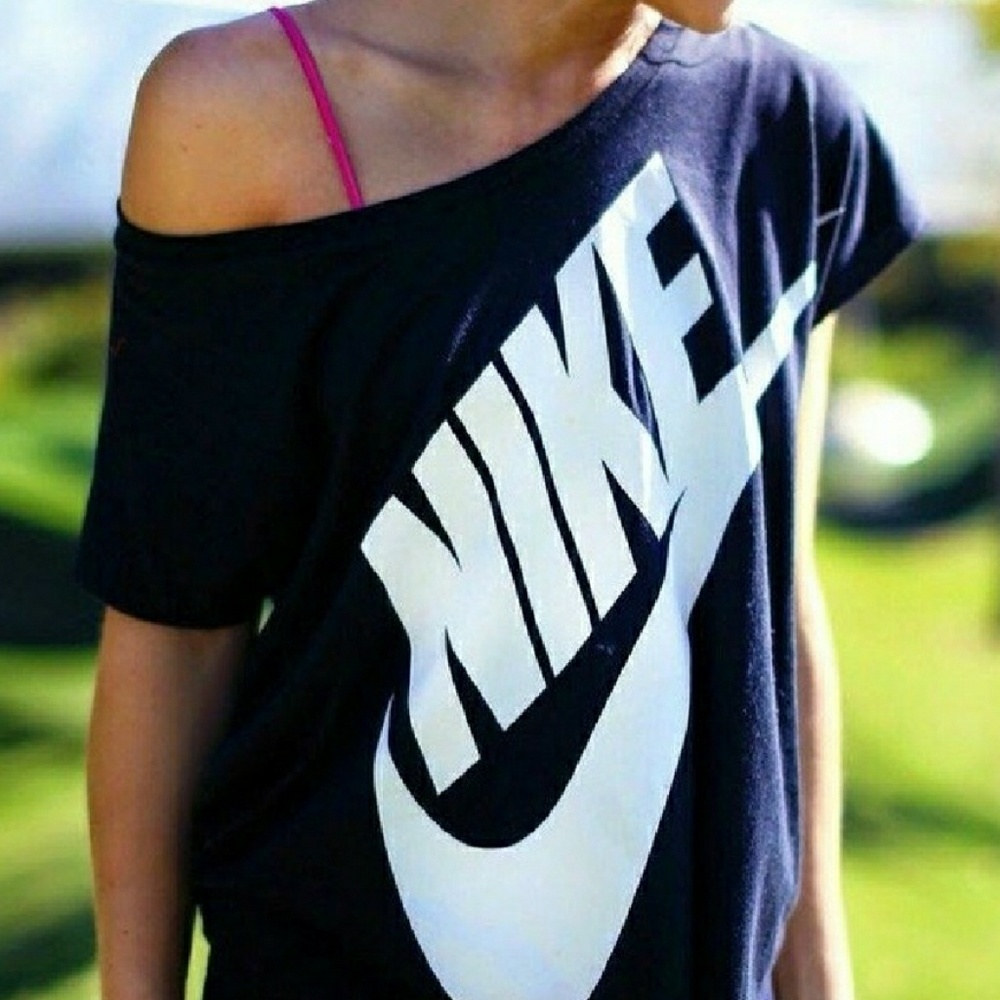 Off the shoulder Nike top